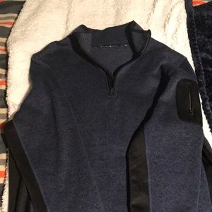 Blue Beverly Hills Polo Club knit shirt pocket on sleeve Sz.Large like new.